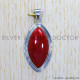 Coral 925 Sterling Silver Pendant (SJWP-412)