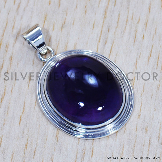 Amethyst 925 Sterling Silver Pendant (SJWP-415) Amethyst 925 Sterling Silver Pendant (SJWP-415)
