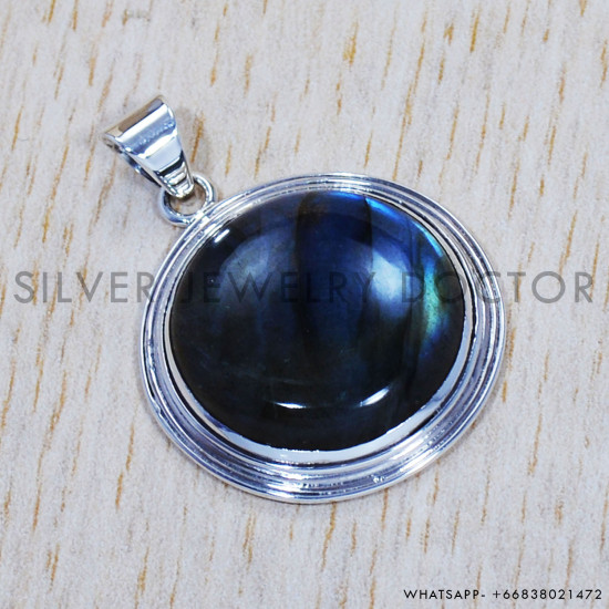 Labradorite 925 Sterling Silver Pendant (SJWP-419) Labradorite 925 Sterling Silver Pendant (SJWP-419)