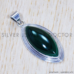 Malachite 925 Sterling Silver Pendant (SJWP-423)