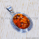 Amber 925 Sterling Silver Pendant (SJWP-424) Amber 925 Sterling Silver Pendant (SJWP-424)