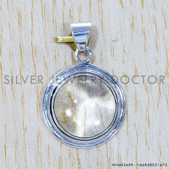 Crystal 925 Sterling Silver Pendant (SJWP-426)
