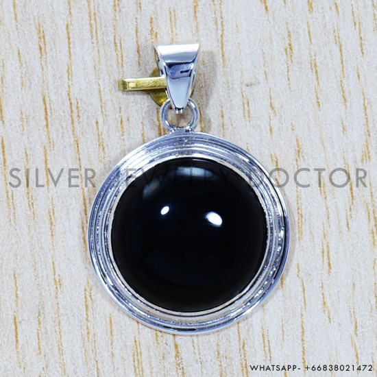 Black Onyx 925 Sterling Silver Pendant (SJWP-427) Black Onyx 925 Sterling Silver Pendant (SJWP-427)