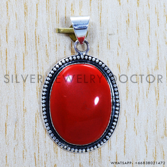 Coral 925 Sterling Silver Pendant (SJWP-430) Coral 925 Sterling Silver Pendant (SJWP-430)
