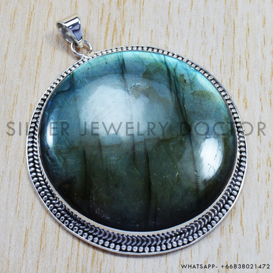 Labradorite 925 Sterling Silver Pendant (SJWP-44) Labradorite 925 Sterling Silver Pendant (SJWP-44)