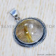 Golden Rutile 925 Sterling Silver Pendant (SJWP-444) Golden Rutile 925 Sterling Silver Pendant (SJWP-444)