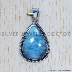 Aquamarine 925 Sterling Silver Pendant (SJWP-447)