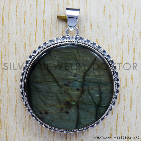 Labradorite 925 Sterling Silver Pendant (SJWP-45) Labradorite 925 Sterling Silver Pendant (SJWP-45)