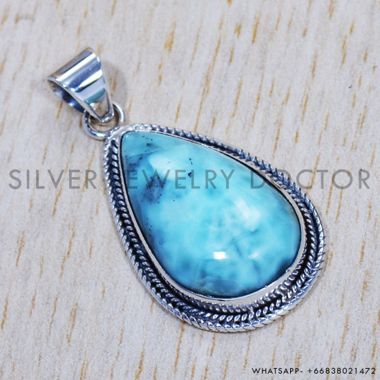 Larimar 925 Sterling Silver Pendant (SJWP-450) Larimar 925 Sterling Silver Pendant (SJWP-450)