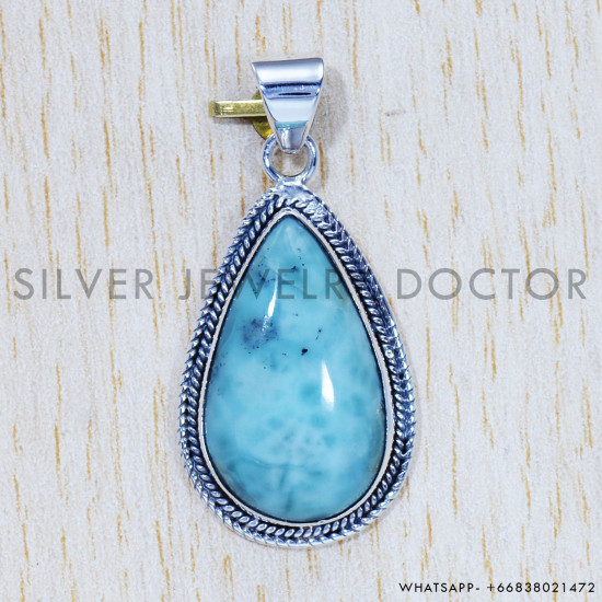 Larimar 925 Sterling Silver Pendant (SJWP-450) Larimar 925 Sterling Silver Pendant (SJWP-450)