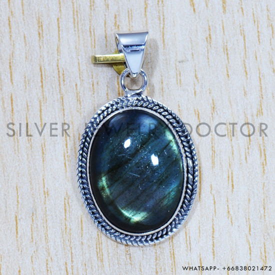 Labradorite 925 Sterling Silver Pendant (SJWP-451) Labradorite 925 Sterling Silver Pendant (SJWP-451)