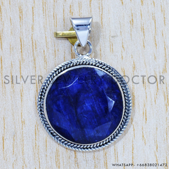 Sapphire 925 Sterling Silver Pendant (SJWP-456) Sapphire 925 Sterling Silver Pendant (SJWP-456)