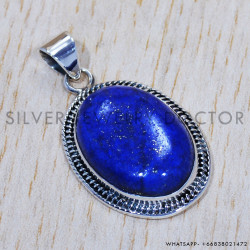 Lapis Lazuli 925 Sterling Silver Pendant (SJWP-484)