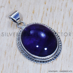 Amethyst 925 Sterling Silver Pendant (SJWP-497)