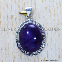 Amethyst 925 Sterling Silver Pendant (SJWP-497)