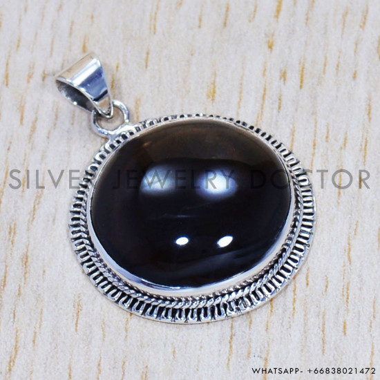 Smoky Quartz 925 Sterling Silver Pendant (SJWP-499) Smoky Quartz 925 Sterling Silver Pendant (SJWP-499)