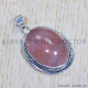 Rose Quartz 925 Sterling Silver Pendant (SJWP-502) Rose Quartz 925 Sterling Silver Pendant (SJWP-502)