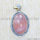 Rose Quartz 925 Sterling Silver Pendant (SJWP-502) Rose Quartz 925 Sterling Silver Pendant (SJWP-502)