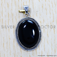 Black Onyx 925 Sterling Silver Pendant (SJWP-514) Black Onyx 925 Sterling Silver Pendant (SJWP-514)