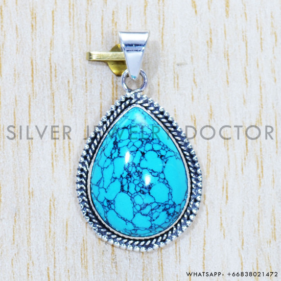 Turquoise 925 Sterling Silver Pendant (SJWP-529) Turquoise 925 Sterling Silver Pendant (SJWP-529)