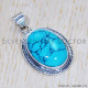 Turquoise 925 Sterling Silver Pendant (SJWP-533) Turquoise 925 Sterling Silver Pendant (SJWP-533)