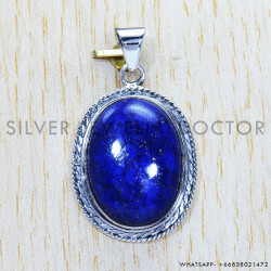 Lapis Lazuli 925 Sterling Silver Pendant (SJWP-536)