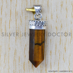 Tiger Eye 925 Sterling Silver Pendant (SJWP-54) Tiger Eye 925 Sterling Silver Pendant (SJWP-54)