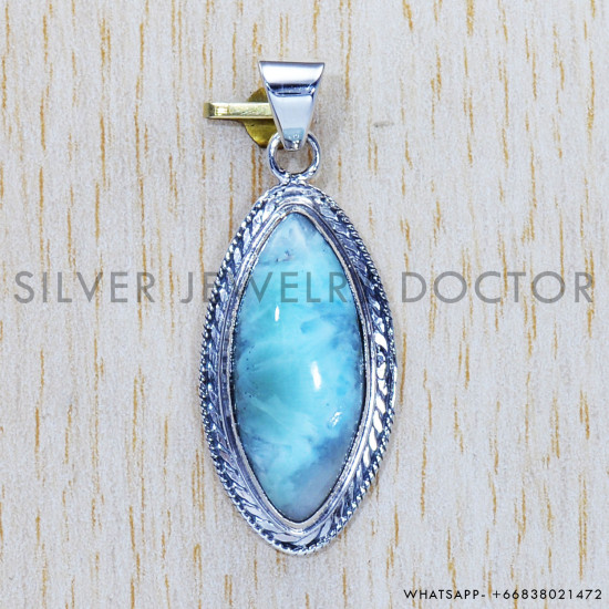 Larimar 925 Sterling Silver Pendant (SJWP-544) Larimar 925 Sterling Silver Pendant (SJWP-544)