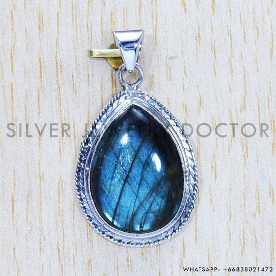 Labradorite 925 Sterling Silver Pendant (SJWP-545)