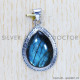 Labradorite 925 Sterling Silver Pendant (SJWP-545)