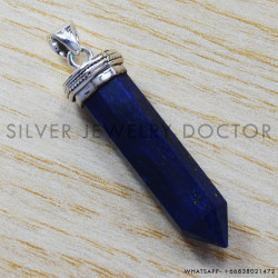 Lapis Lazuli 925 Sterling Silver Pendant (SJWP-55)