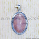 Rose Quartz 925 Sterling Silver Pendant (SJWP-551)