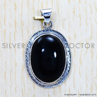 Black Onyx 925 Sterling Silver Pendant (SJWP-552) Black Onyx 925 Sterling Silver Pendant (SJWP-552)