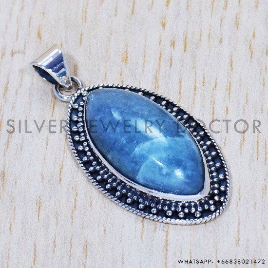 Aquamarine 925 Sterling Silver Pendant (SJWP-556) Aquamarine 925 Sterling Silver Pendant (SJWP-556)