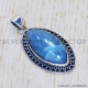 Aquamarine 925 Sterling Silver Pendant (SJWP-556) Aquamarine 925 Sterling Silver Pendant (SJWP-556)