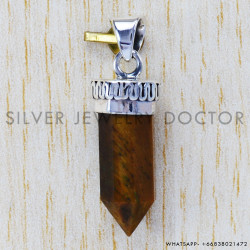 Tiger Eye 925 Sterling Silver Pendant (SJWP-56) Tiger Eye 925 Sterling Silver Pendant (SJWP-56)