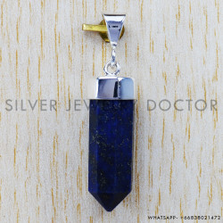 Lapis Lazuli 925 Sterling Silver Pendant (SJWP-57) Lapis Lazuli 925 Sterling Silver Pendant (SJWP-57)
