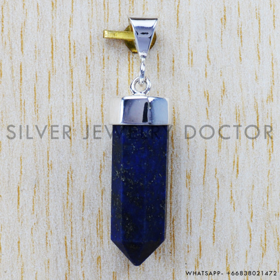 Lapis Lazuli 925 Sterling Silver Pendant (SJWP-57) Lapis Lazuli 925 Sterling Silver Pendant (SJWP-57)