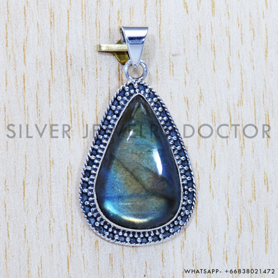 Labradorite 925 Sterling Silver Pendant (SJWP-574) Labradorite 925 Sterling Silver Pendant (SJWP-574)