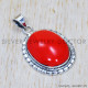 Coral 925 Sterling Silver Pendant (SJWP-581) Coral 925 Sterling Silver Pendant (SJWP-581)