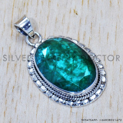 Emerald 925 Sterling Silver Pendant (SJWP-582)