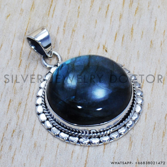 Labradorite 925 Sterling Silver Pendant (SJWP-583) Labradorite 925 Sterling Silver Pendant (SJWP-583)