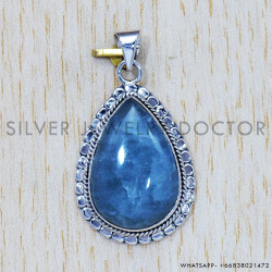 Aquamarine 925 Sterling Silver Pendant (SJWP-588)