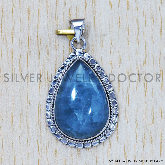 Aquamarine 925 Sterling Silver Pendant (SJWP-588) Aquamarine 925 Sterling Silver Pendant (SJWP-588)
