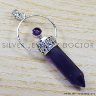 925 Sterling Silver New Fashion Jewelry Amethyst Gemstone Pendant SJWP-59