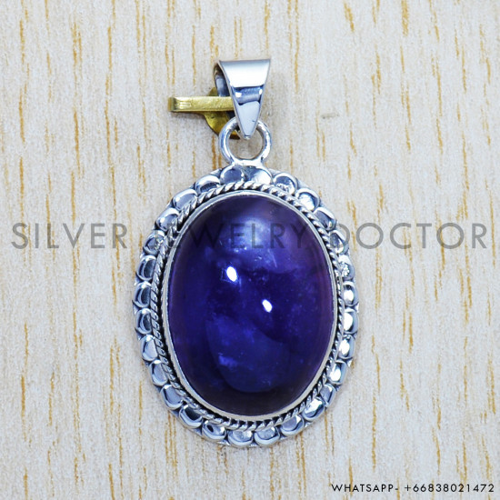 Amethyst 925 Sterling Silver Pendant (SJWP-593) Amethyst 925 Sterling Silver Pendant (SJWP-593)