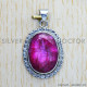Ruby 925 Sterling Silver Pendant (SJWP-595) Ruby 925 Sterling Silver Pendant (SJWP-595)