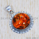 Amber 925 Sterling Silver Pendant (SJWP-597) Amber 925 Sterling Silver Pendant (SJWP-597)