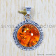Amber 925 Sterling Silver Pendant (SJWP-597) Amber 925 Sterling Silver Pendant (SJWP-597)