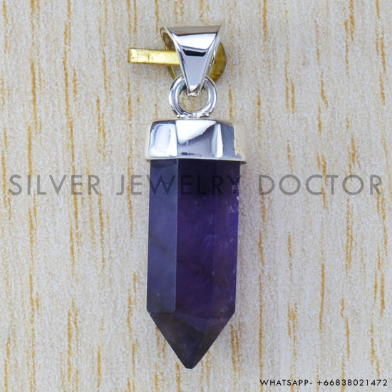 Amethyst 925 Sterling Silver Pendant (SJWP-60) Amethyst 925 Sterling Silver Pendant (SJWP-60)